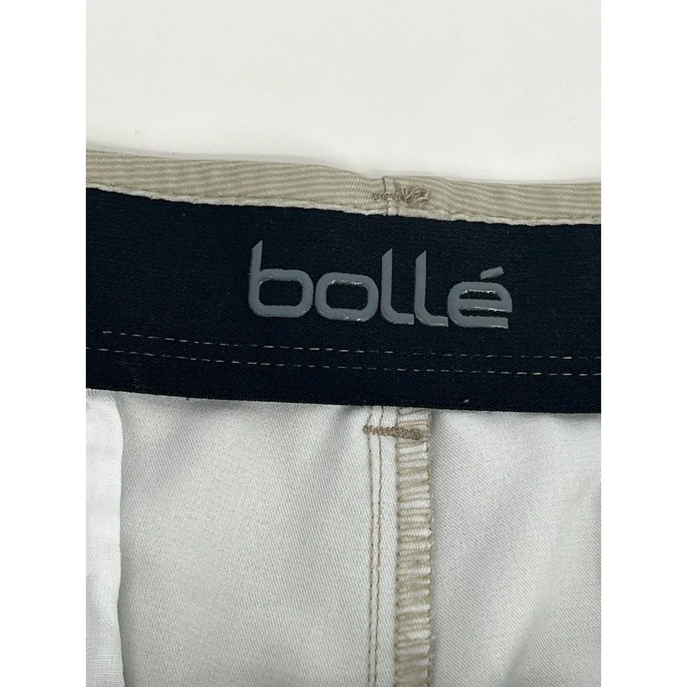 Bolle Mens Khaki Tan Micro Stripe Performance Golf Shorts‎ Size 36 Stretch